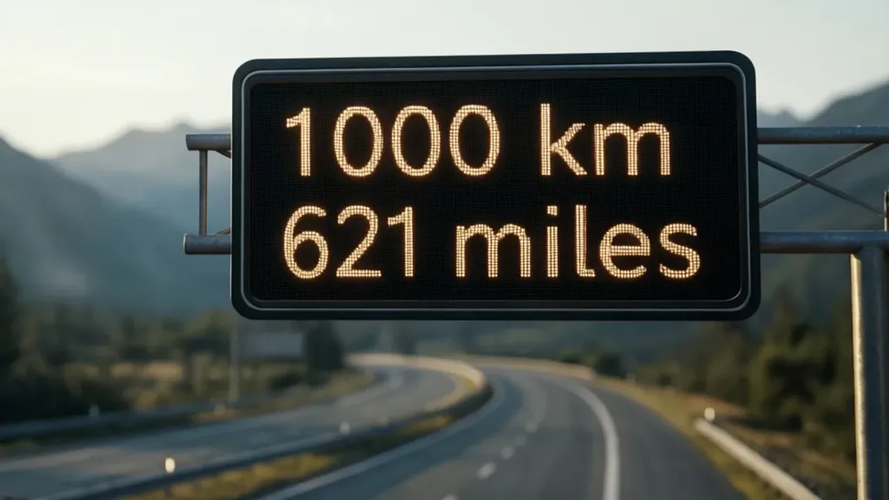 1,000 Kilometers to Miles: 621.37 Miles Conversion Guide